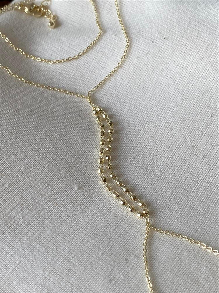 14K Çift Zincirli Discoball Detaylı Şahmeran