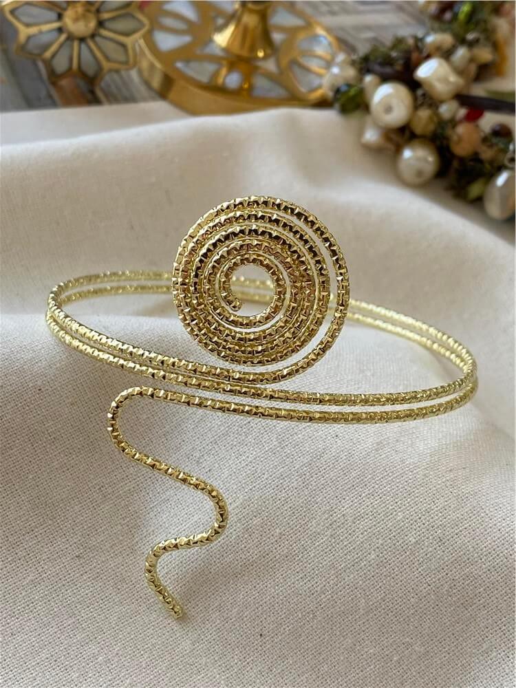 14K Desenli Spiral Pazu Bilekliği