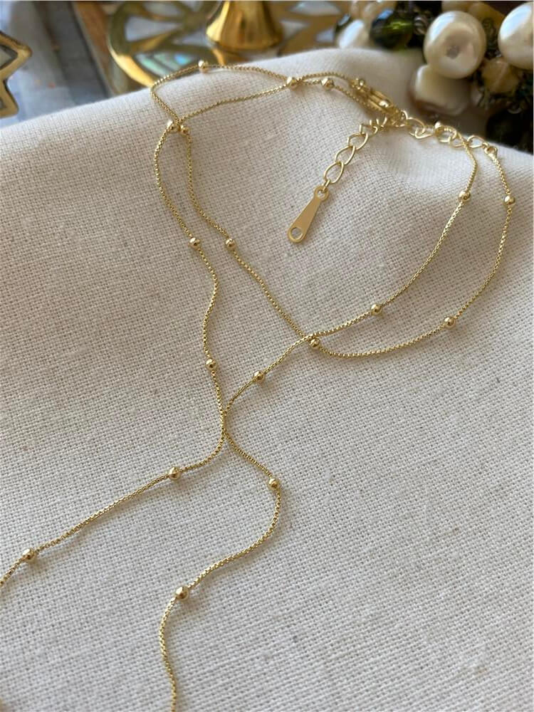 14K Dorikalı Mini Kare Zincir Şahmeran