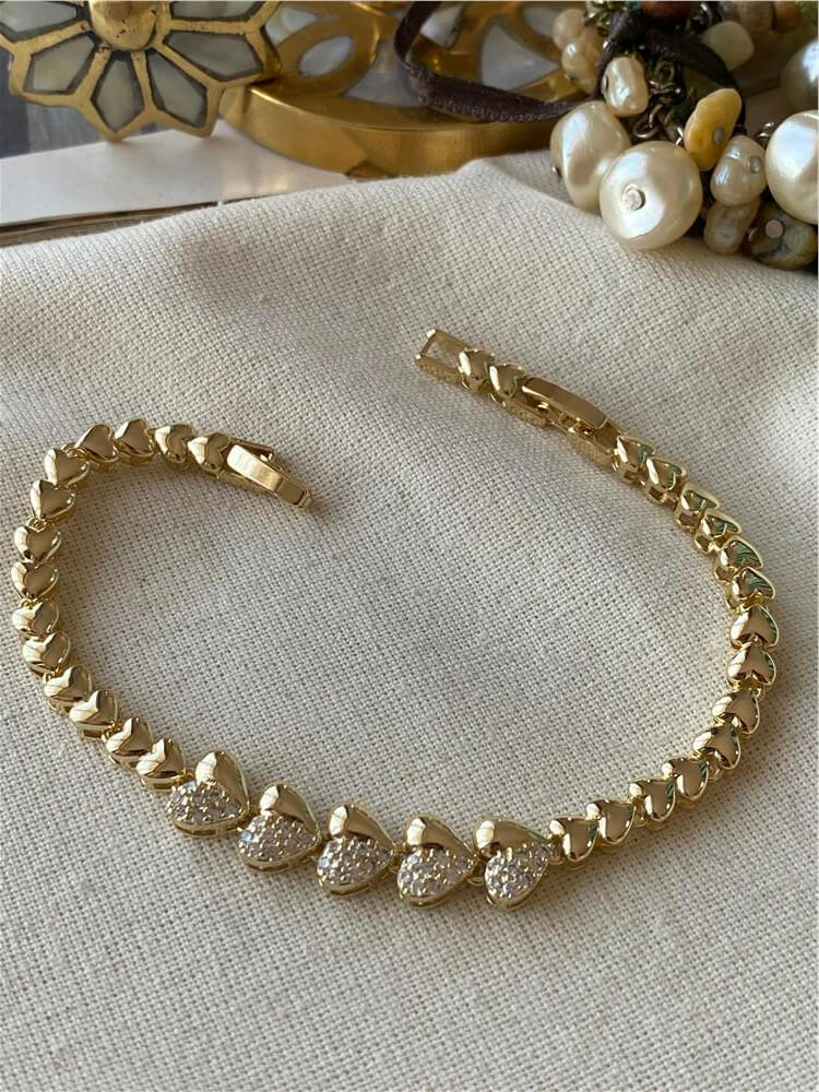 14K Heart Bileklik
