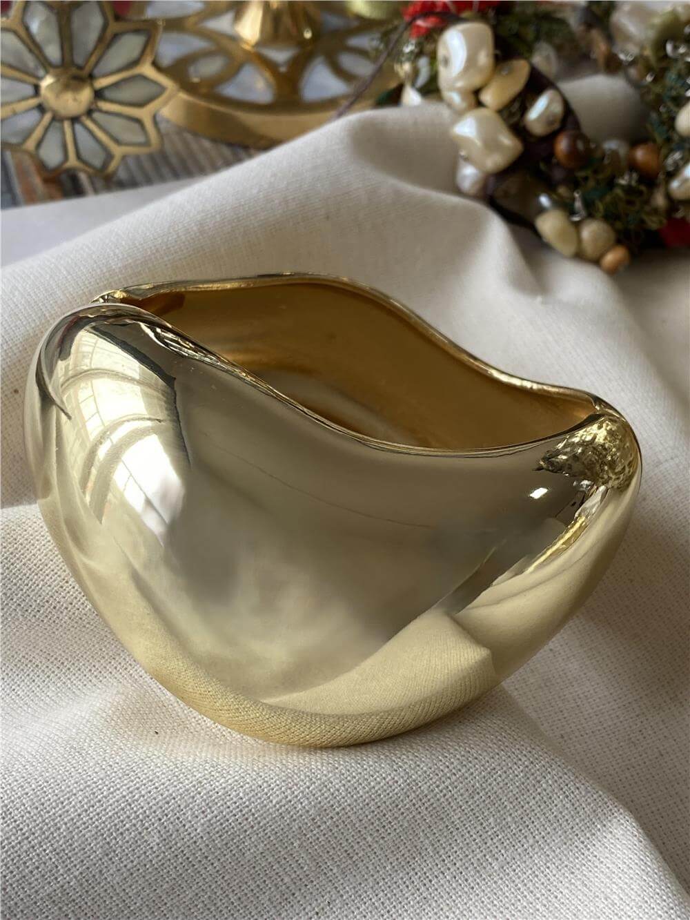 14K Kalın Bombeli Kelepçe