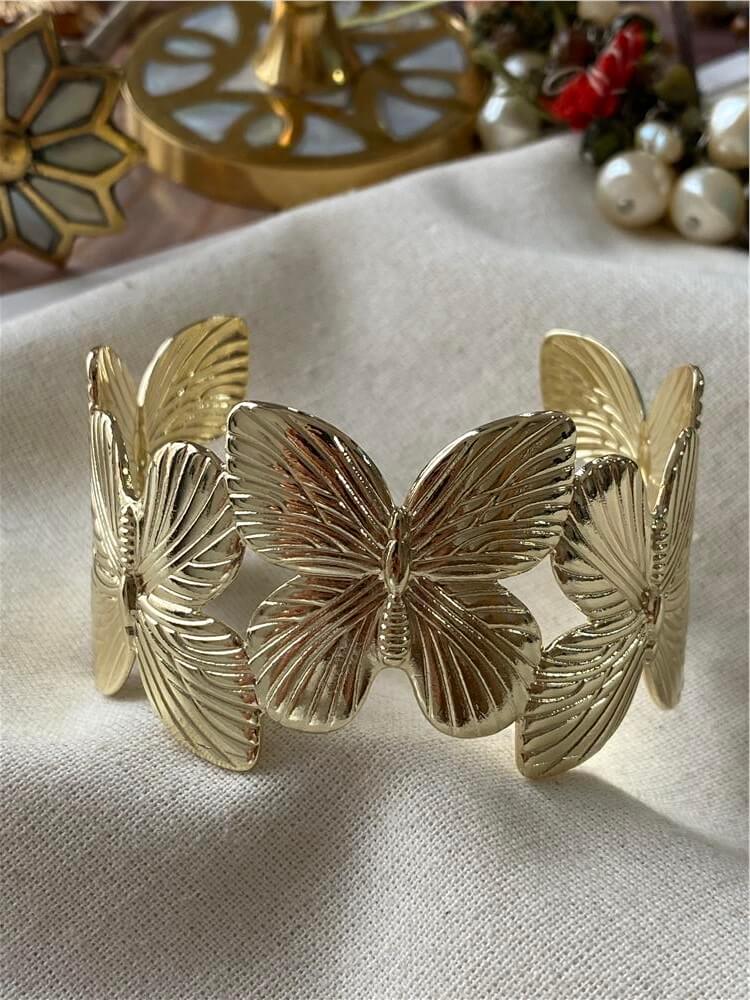 14K Kelebek Plaka Bileklik