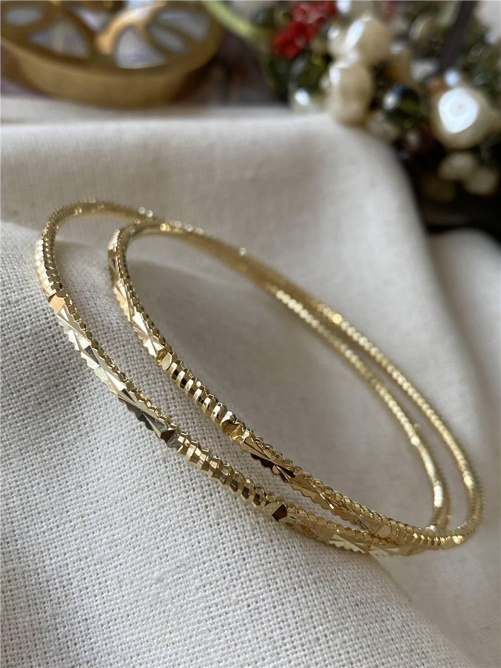 14K Mix Desen Bilezik