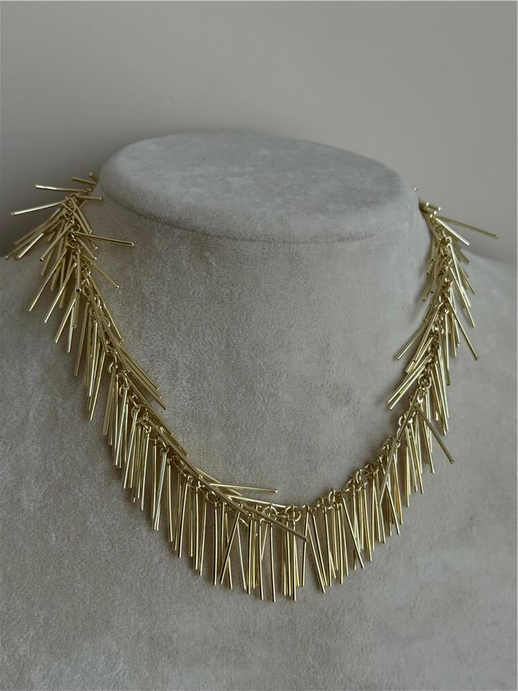 14K Saçaklı Kolye
