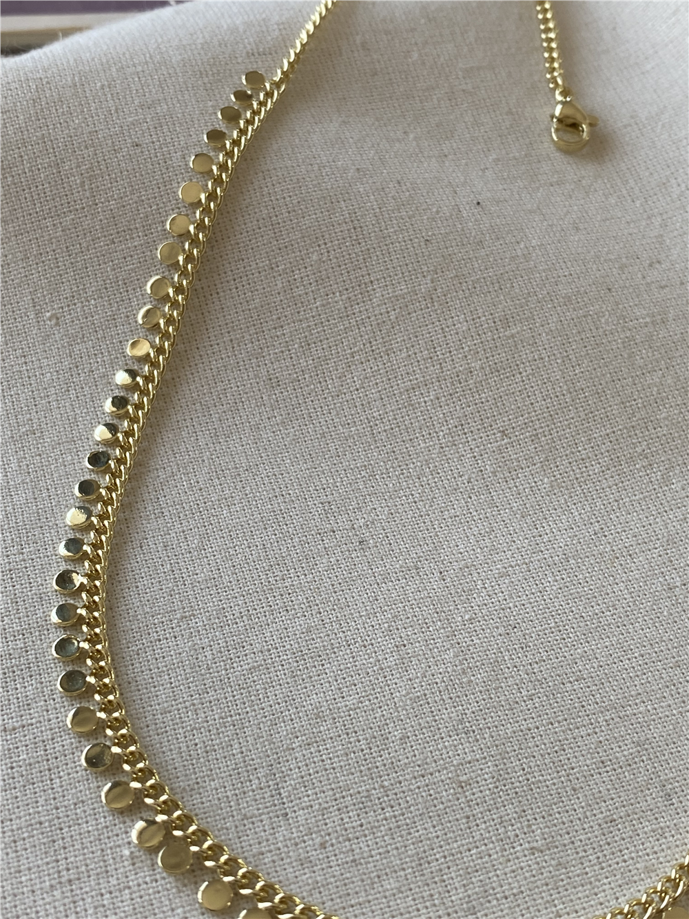 14K Sıralı Mini Pul Kolye