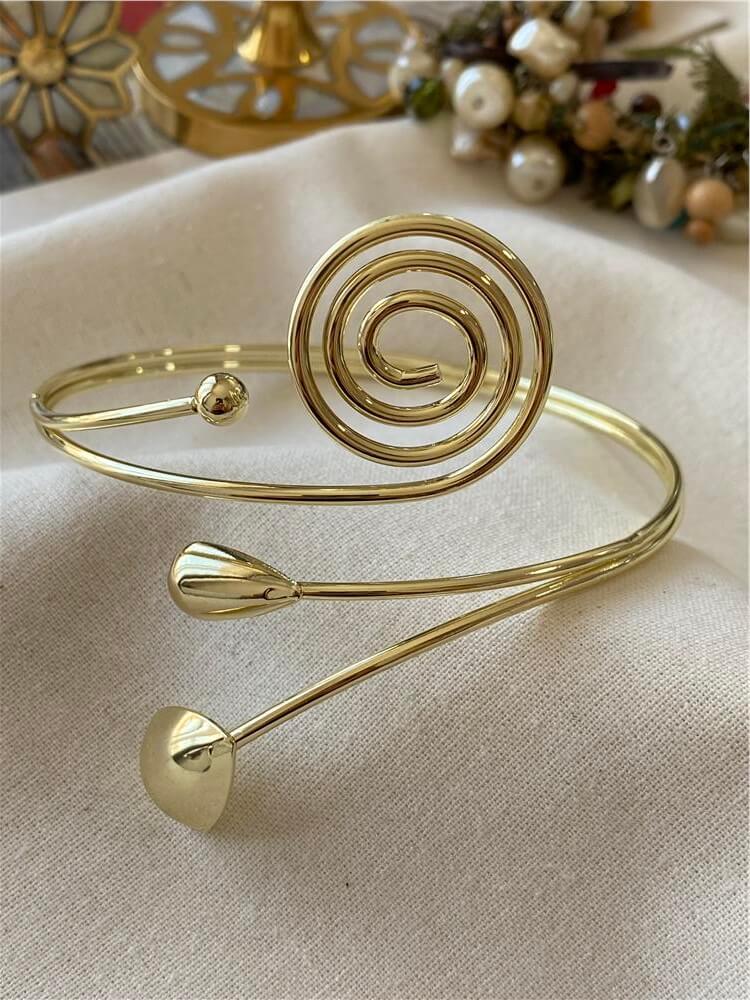 14K Spiral Desenli Pazu Bilekliği