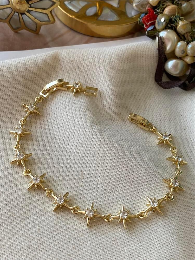 14K Taşlı Kutupyıldızı Bileklik