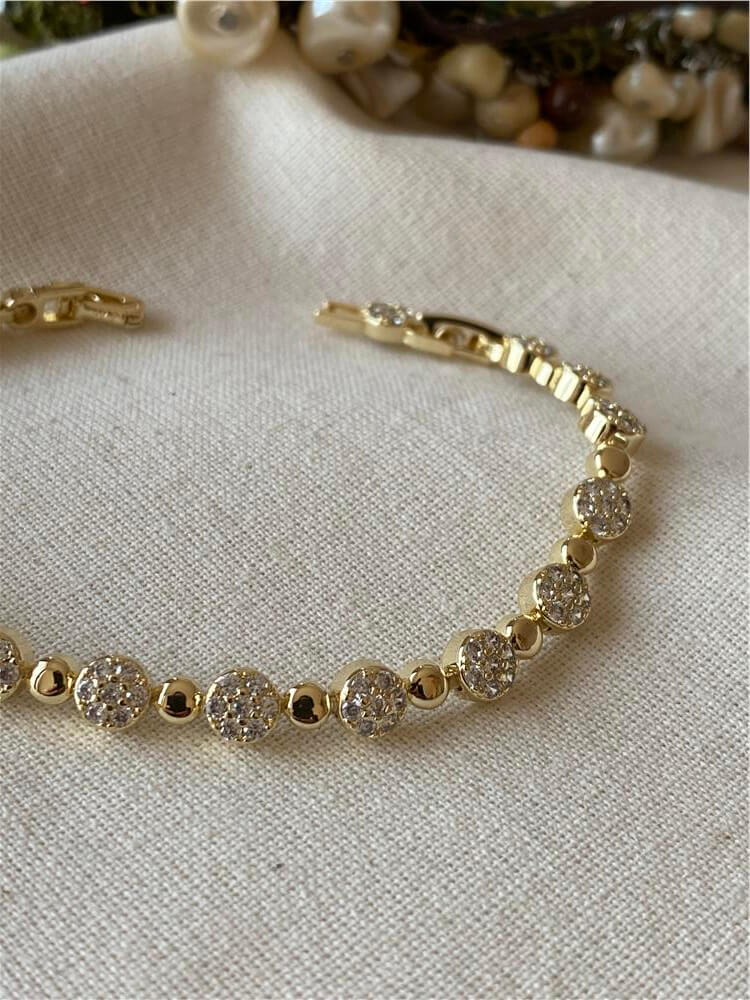 14K Taşlı Point Model Bileklik