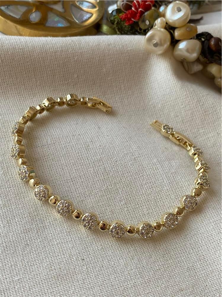 14K Taşlı Point Model Bileklik