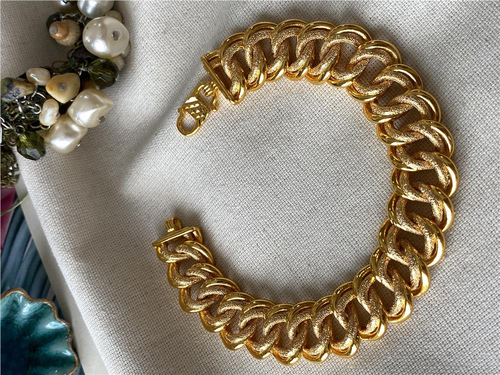 22 Ayar 1.5 cm Geniş Örme Bileklik