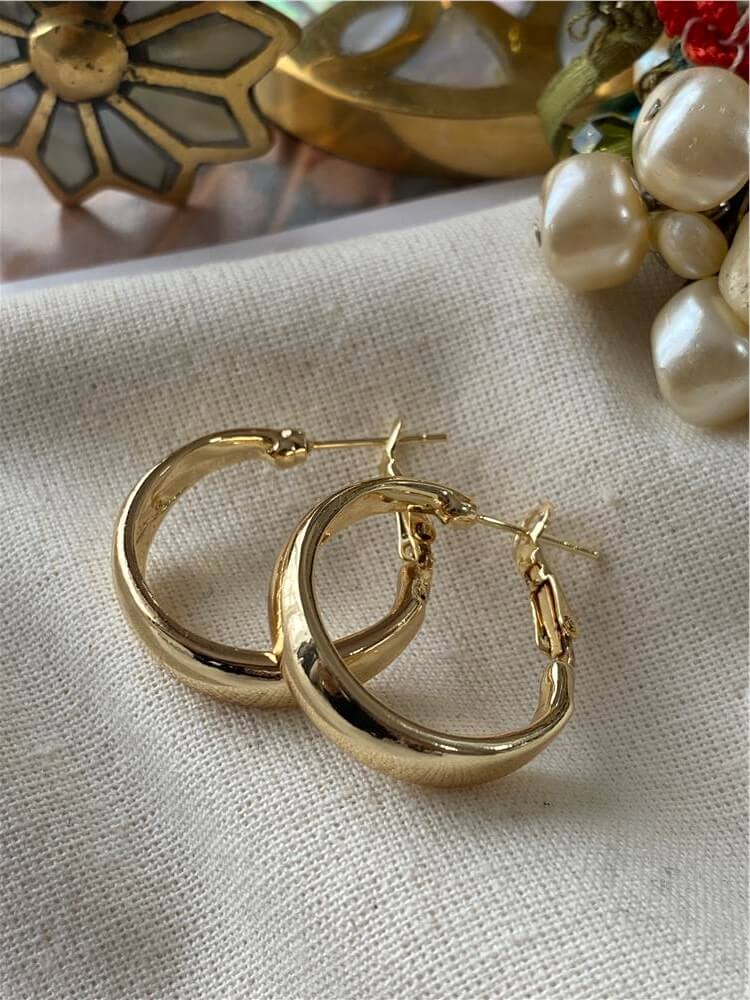2,5 cm Gold Bombeli Mini Halka Küpe