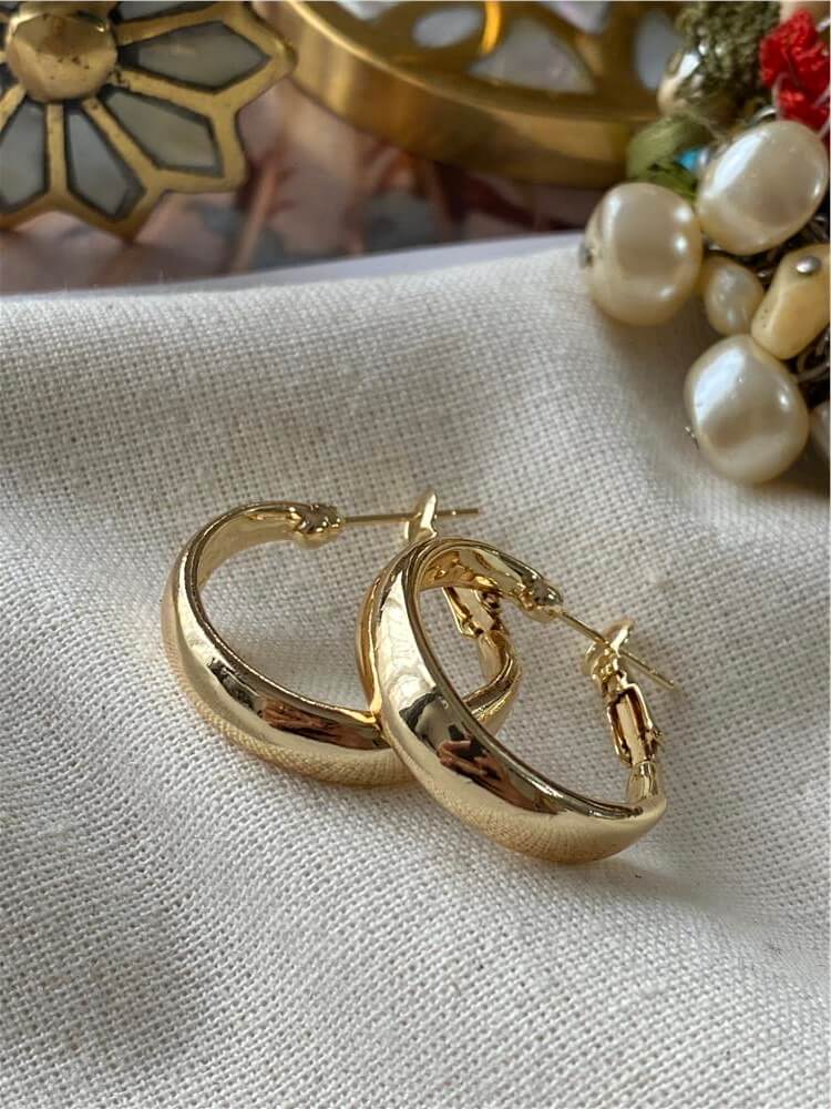 2,5 cm Gold Bombeli Mini Halka Küpe