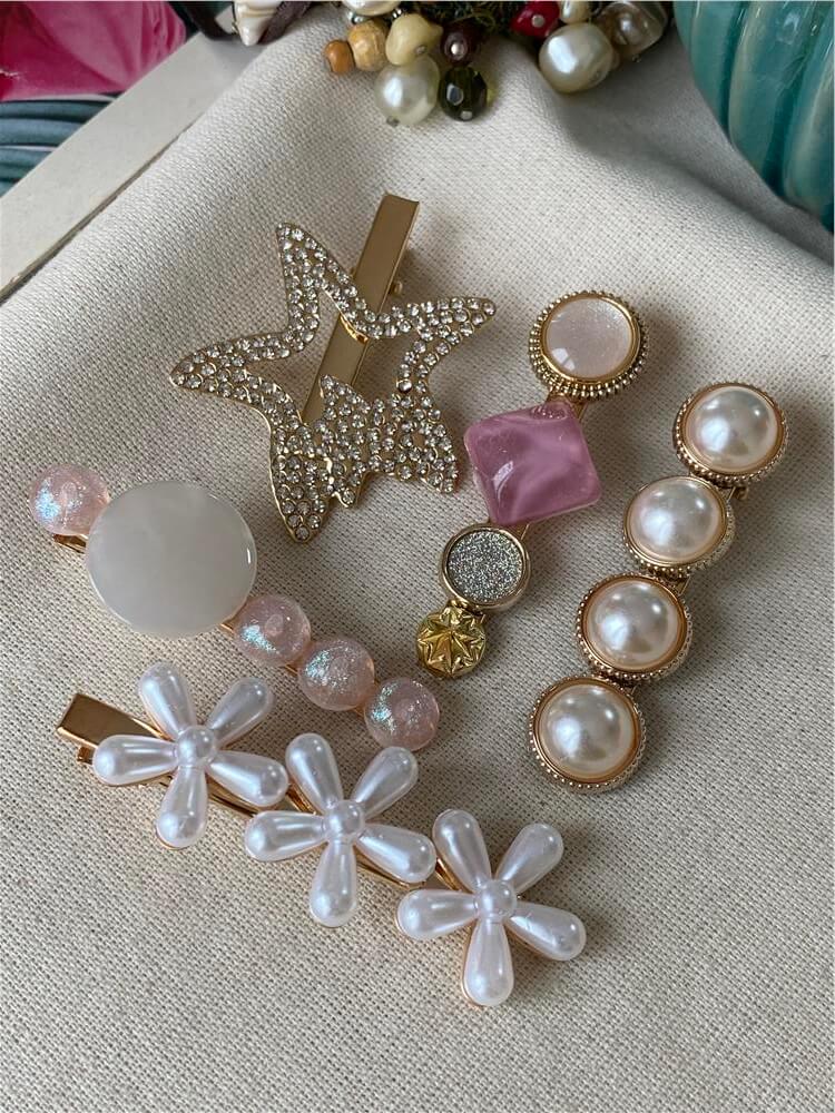 5'li Pinky Pearl Toka Seti