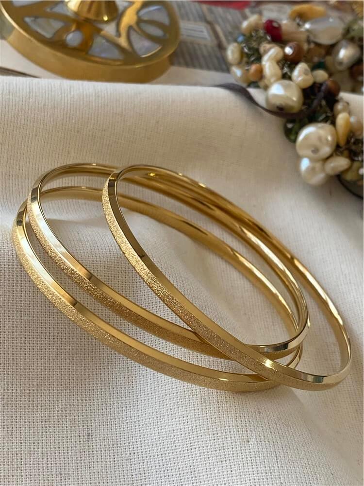 Çelik Kalın Yarı Simli Bilezik