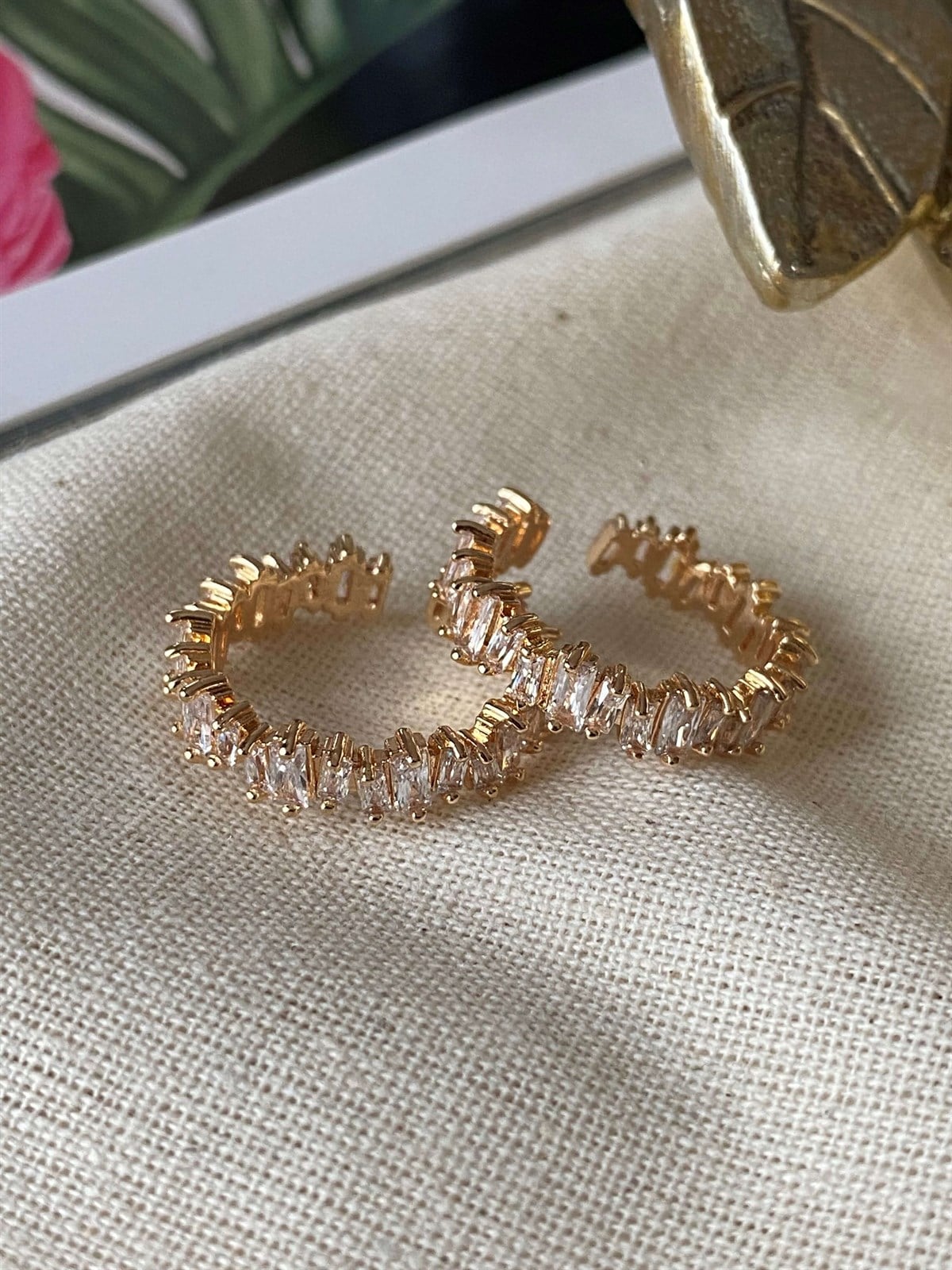 Ayarlanabilir Gold Zigzag Yüzük