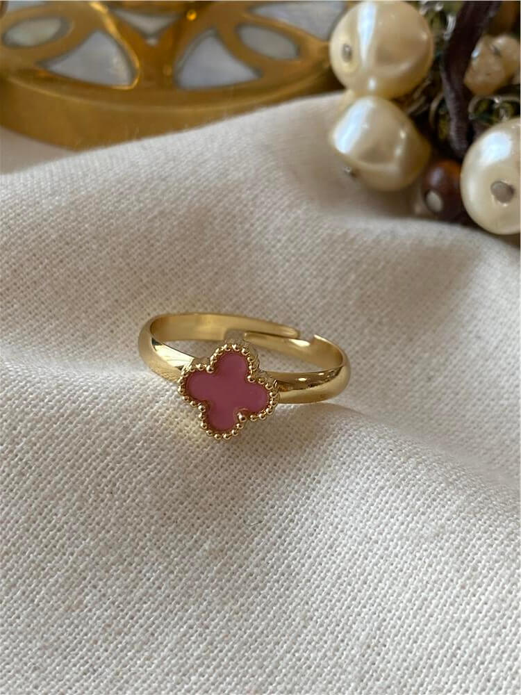 Ayarlanabilir Pembe Cleef Yüzük