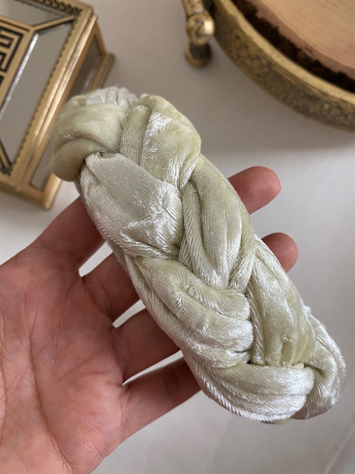 Beige Braid Crown