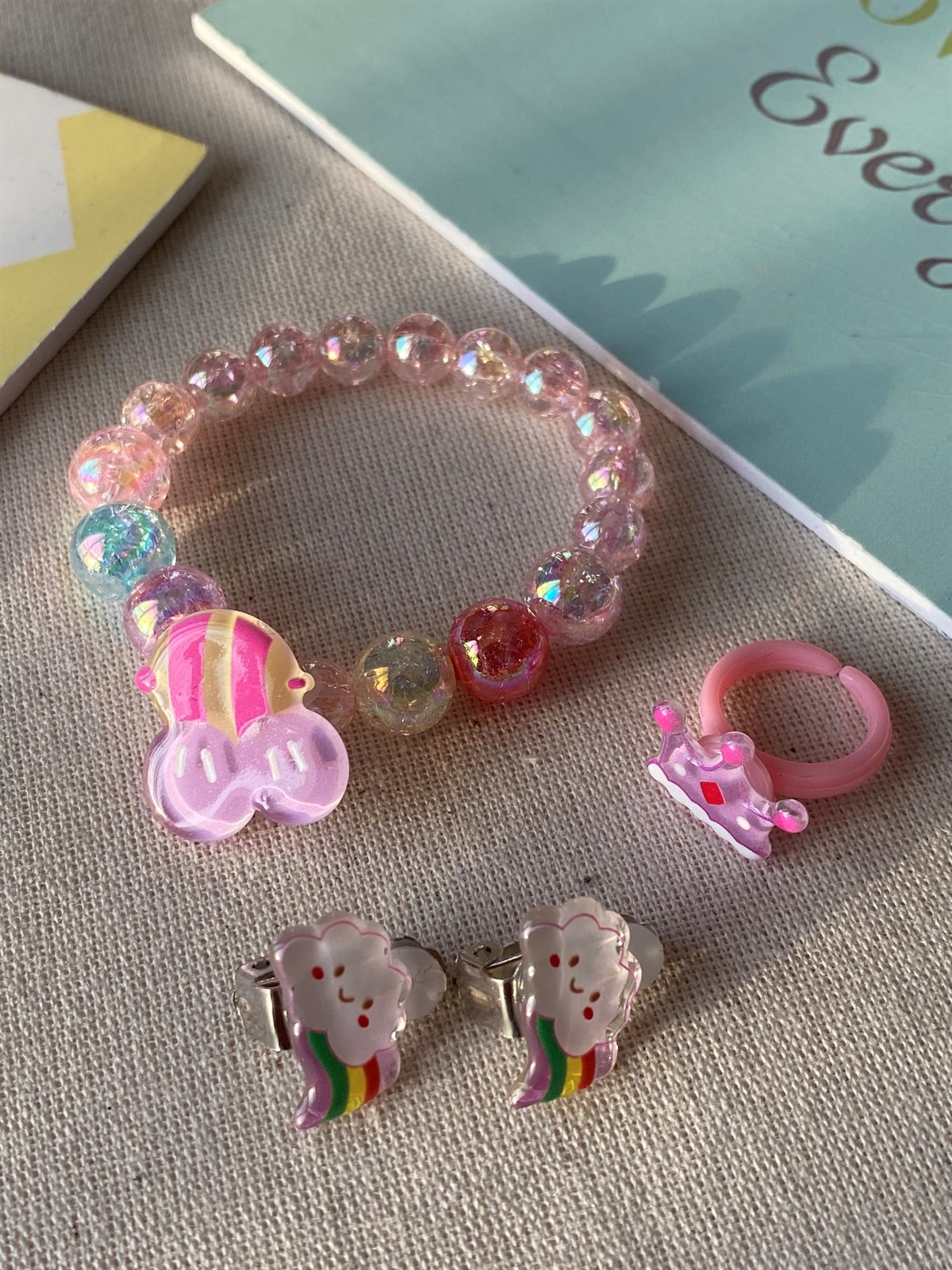 Bileklik Küpe Toka Set