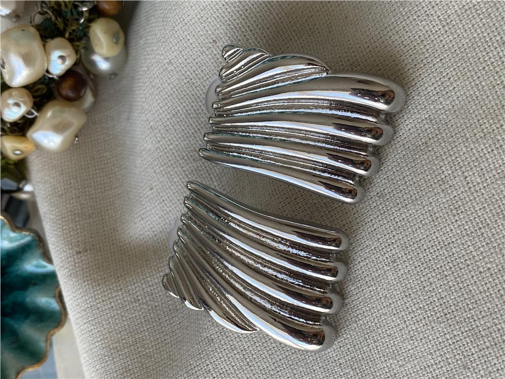 Bombeli Silver Plaka Küpe