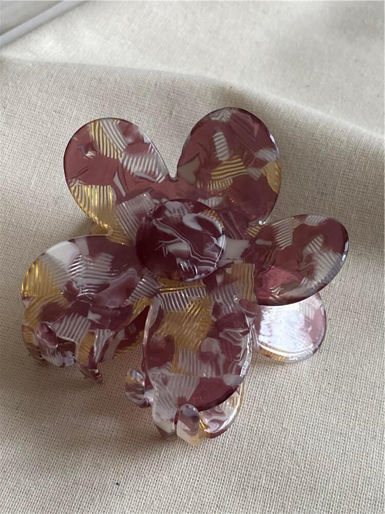 Bordo Çiçek Toka