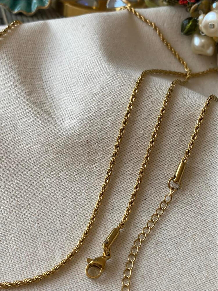 Çelik 2 mm Burgu Zincir Kolye