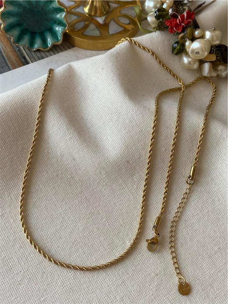 Çelik 2 mm Burgu Zincir Kolye