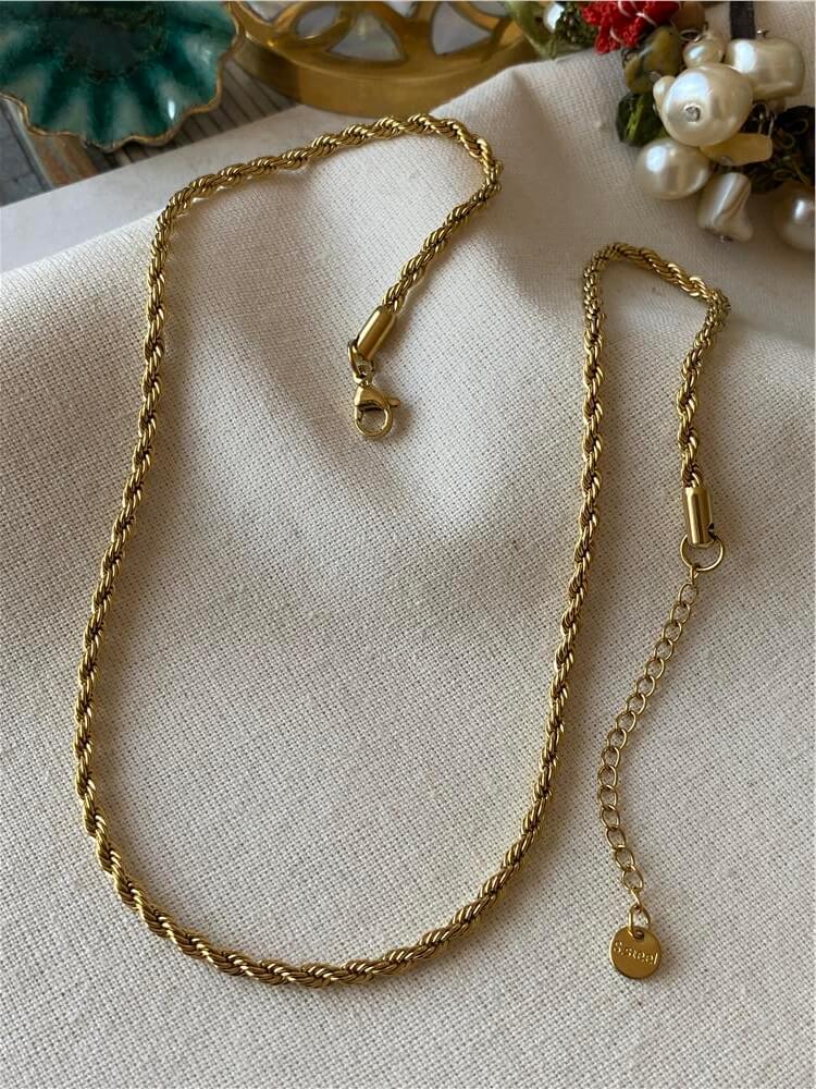 Çelik 3 mm Burgu Zincir Kolye
