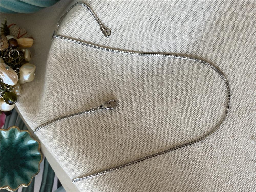 Çelik 45 cm Silver İnce İtalyan Zincir