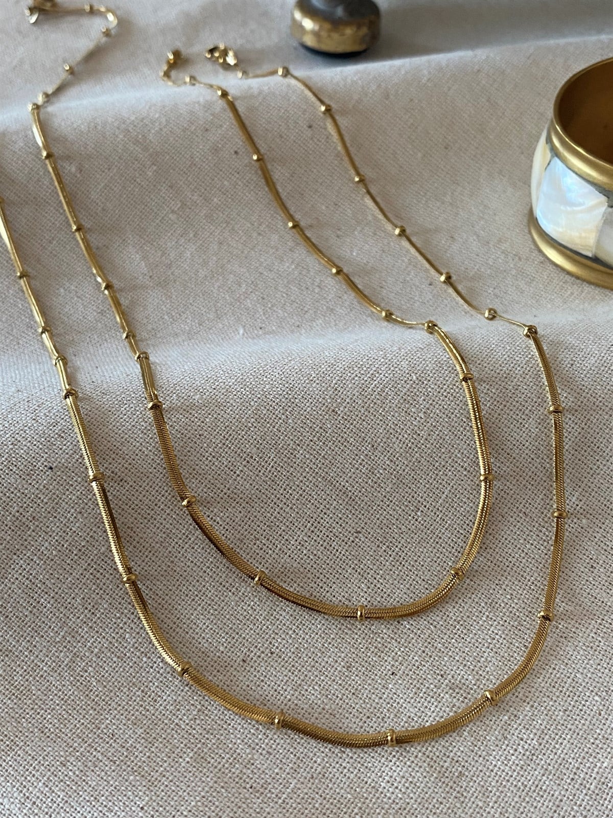 Steel 45 cm Flat Chain with Top
