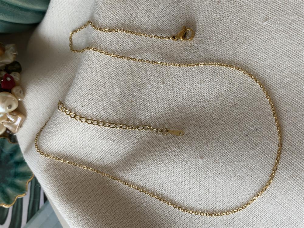Çelik 45cm Minimal Zincir   