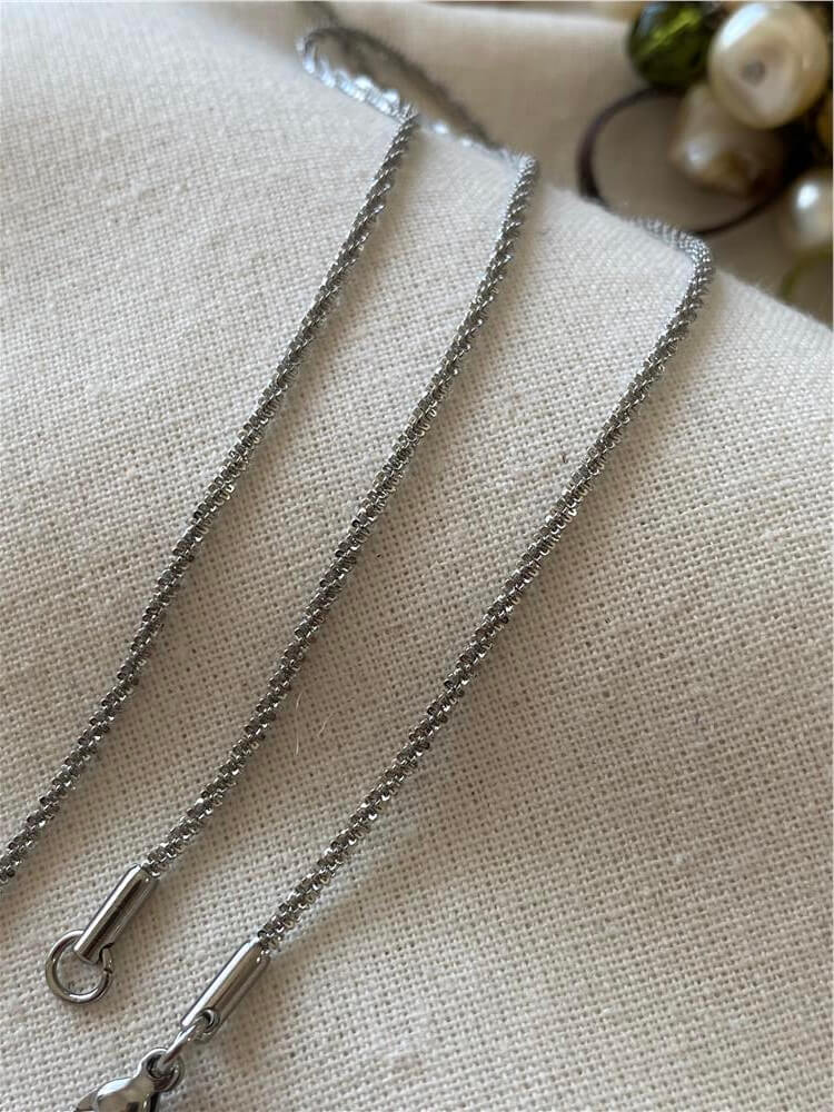 Çelik 60 cm Silver Tırtıklı Zincir 