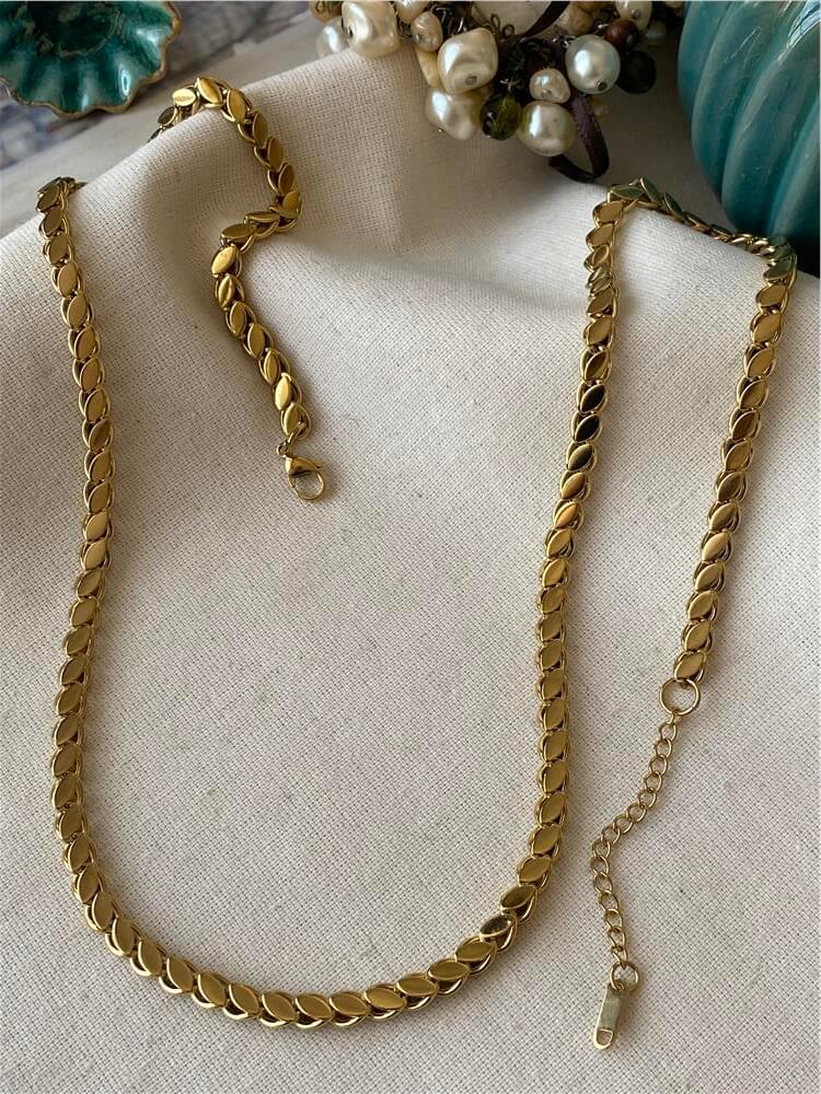 Çelik 60 cm Vintage Arpa Kolye