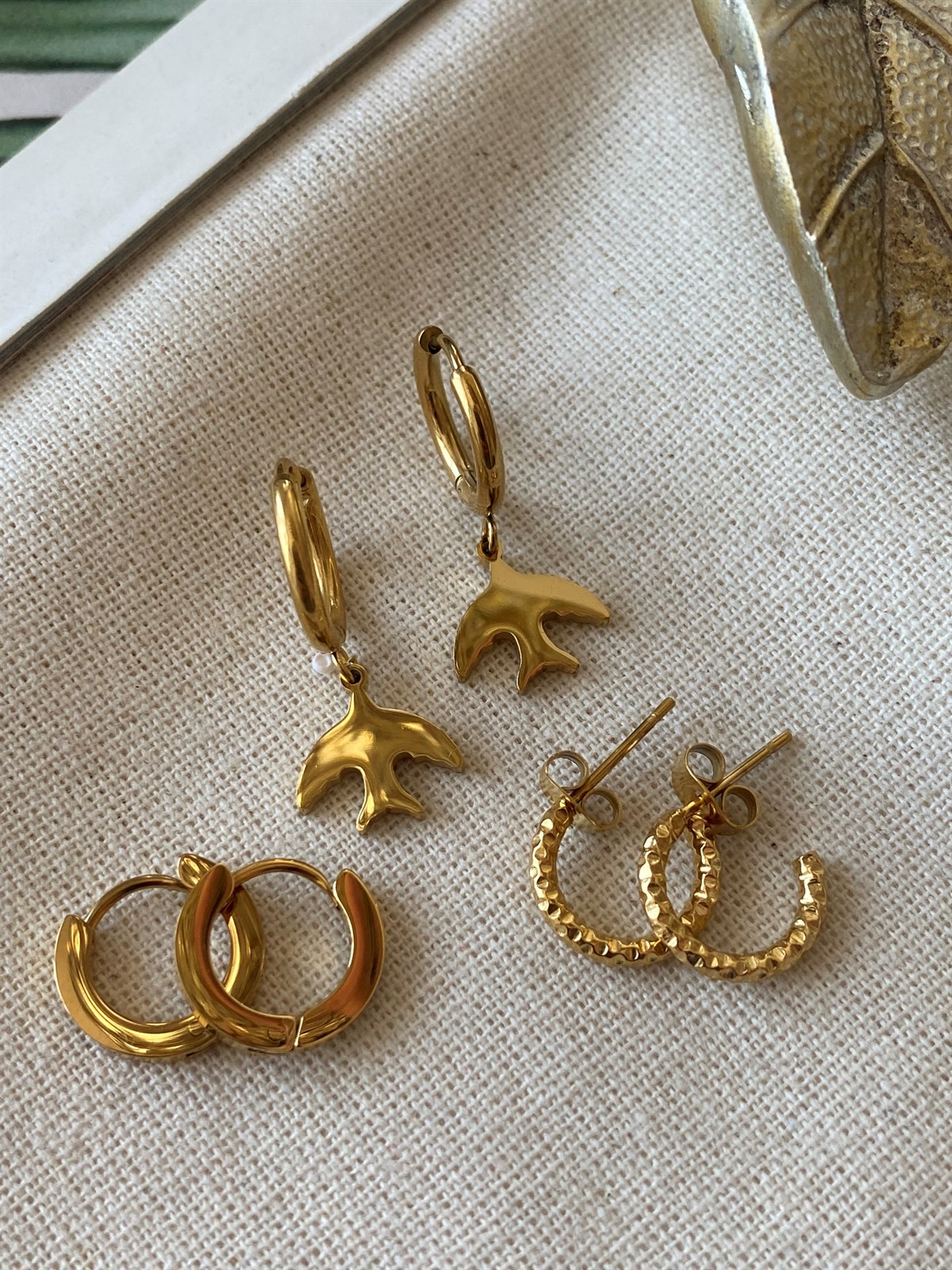 Çelik Altılı Martı Küpe