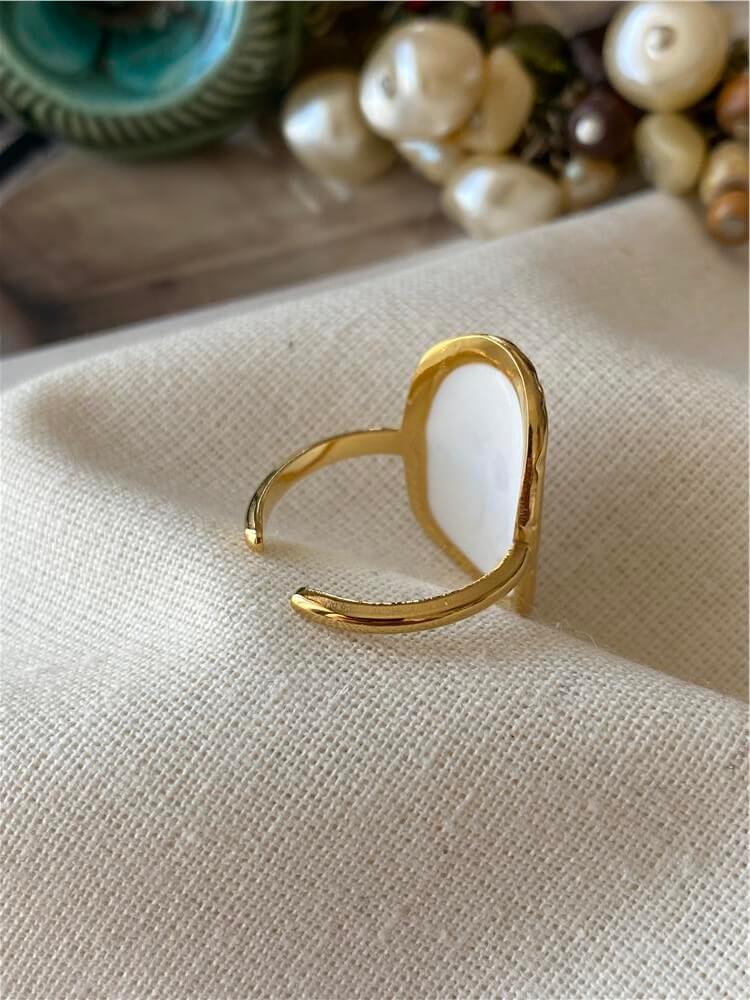 Çelik Ayarlanabilir Mineli Çiçek Yüzük