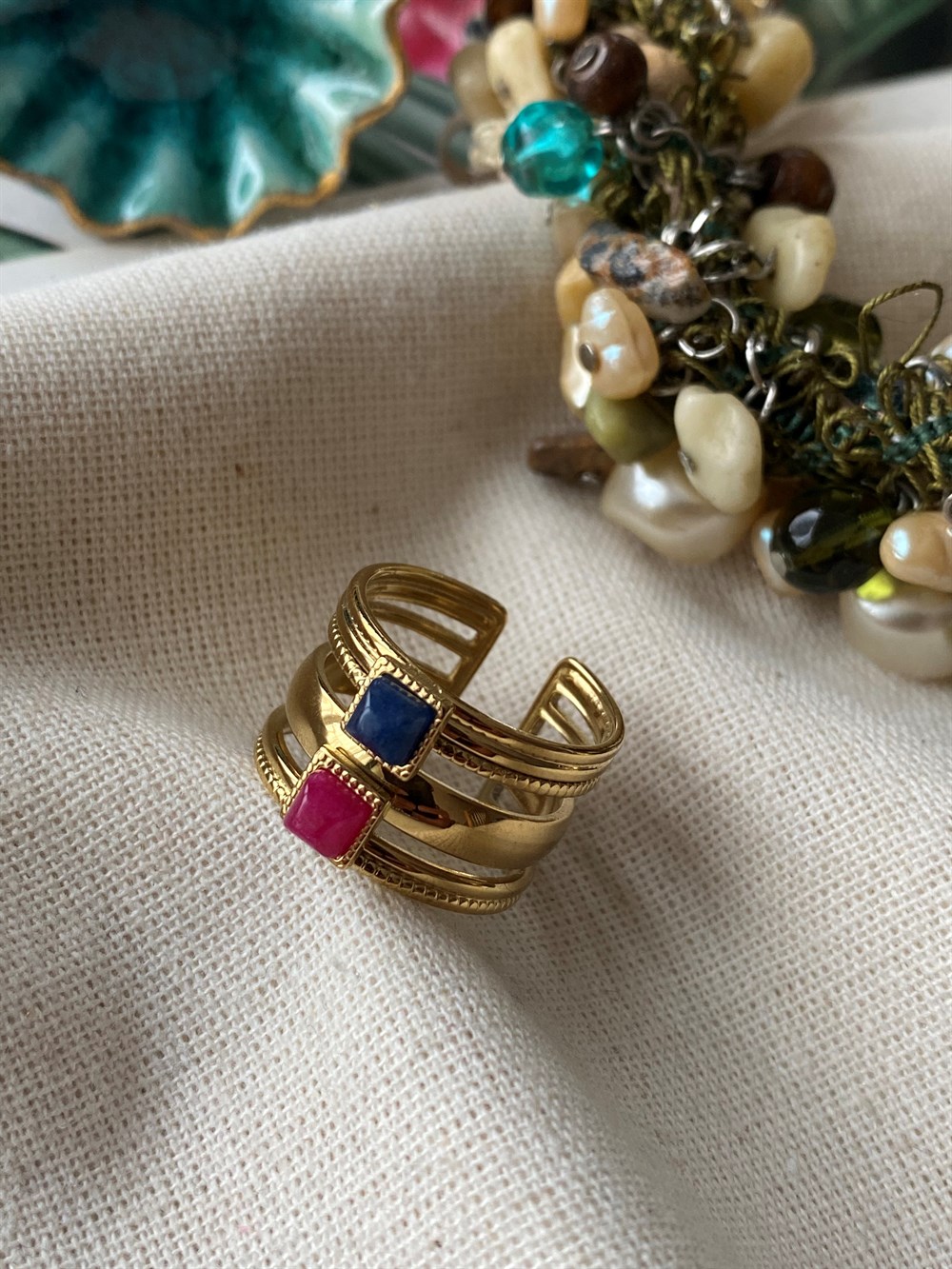 Çelik Ayarlanabilir Renkli Yüzük