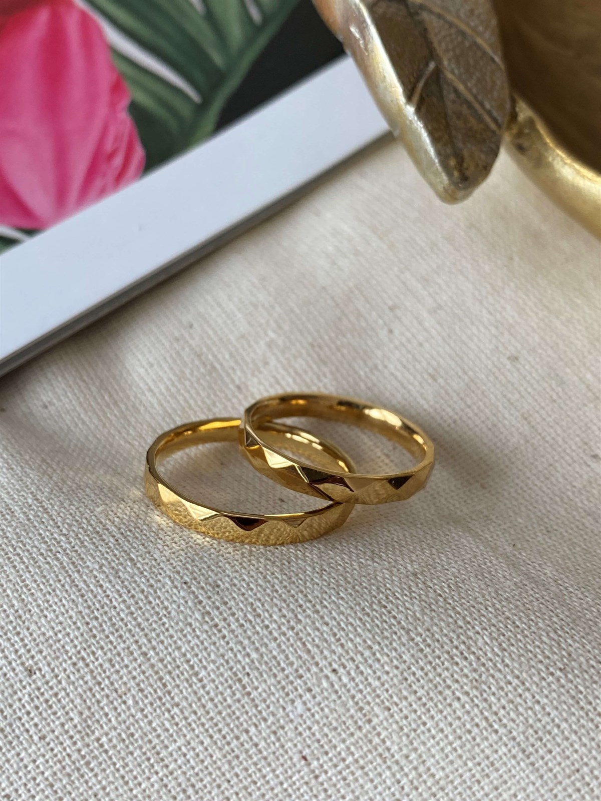 Steel Diamond Ring