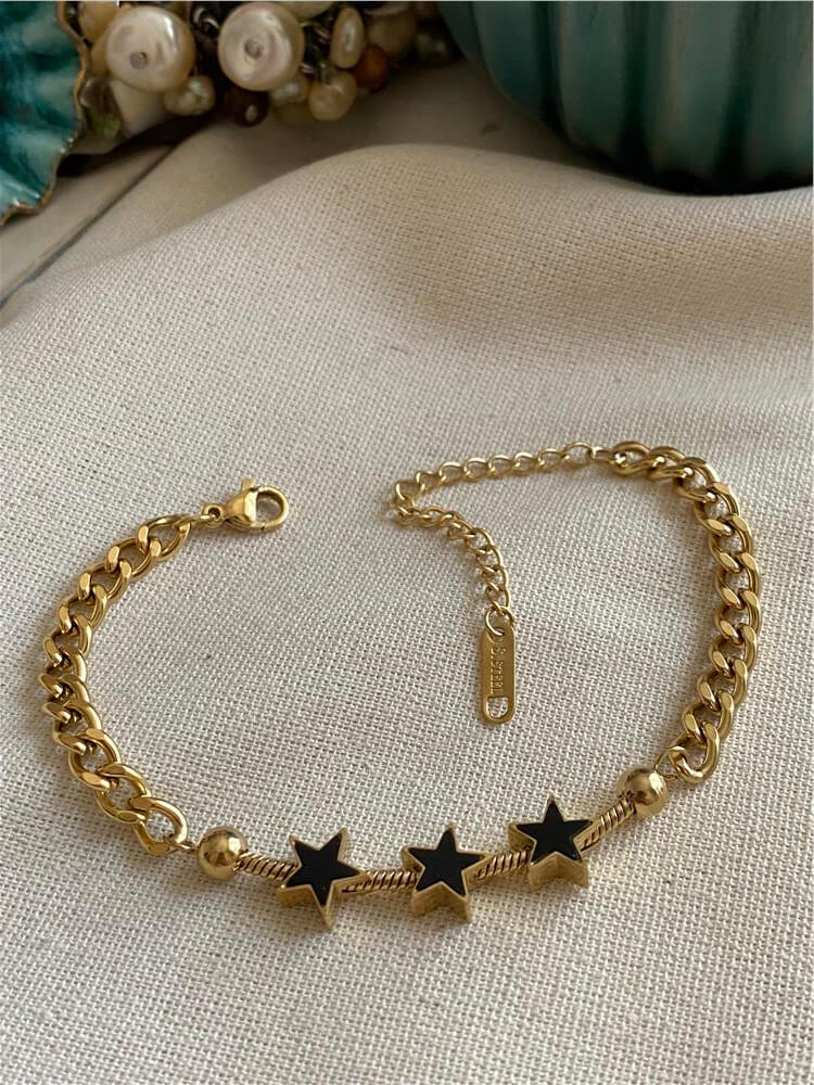 Çelik Black Stars Bileklik