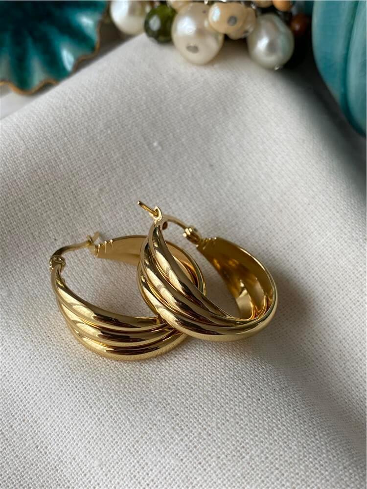 Çelik Bombe Trinity Küpe