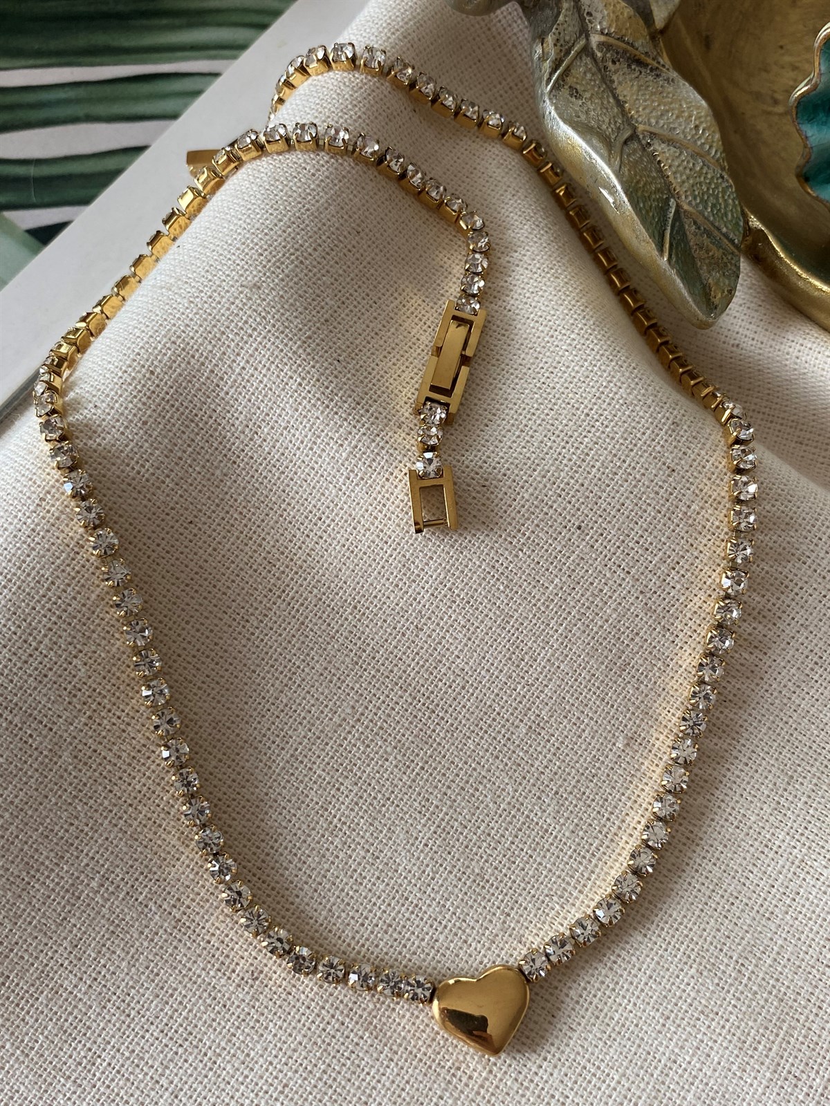 Çelik Bombeli Kalp Suyolu Kolye