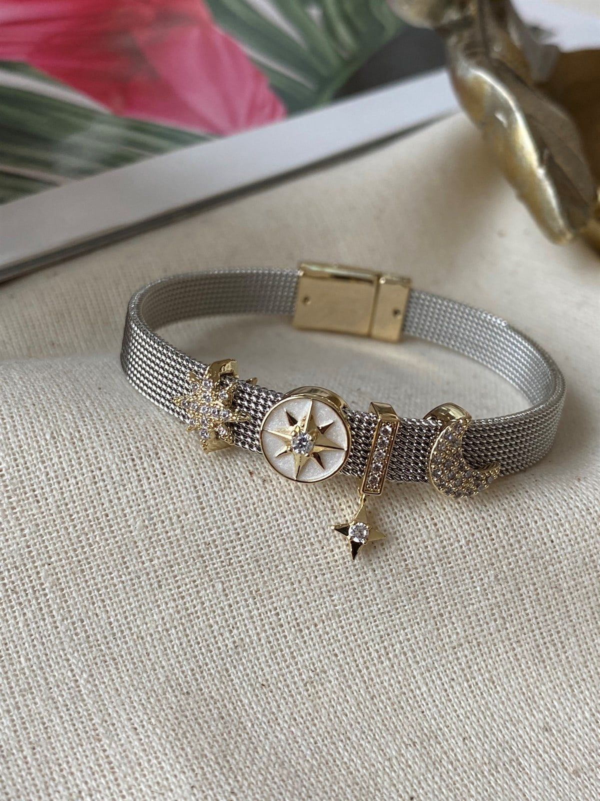 Çelik Charm Kordon Kelepçe