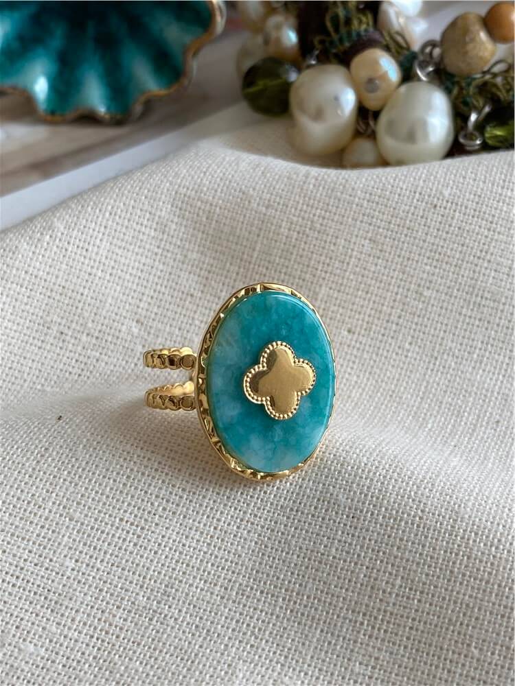 Çelik Cleef Model Turkuaz Yüzük