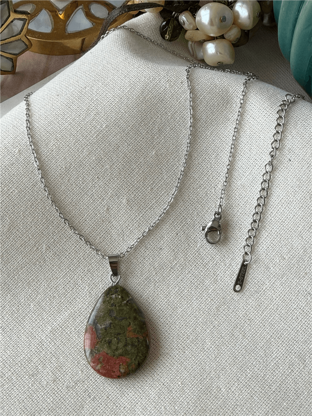 Çelik Damla Model Unakit Kolye