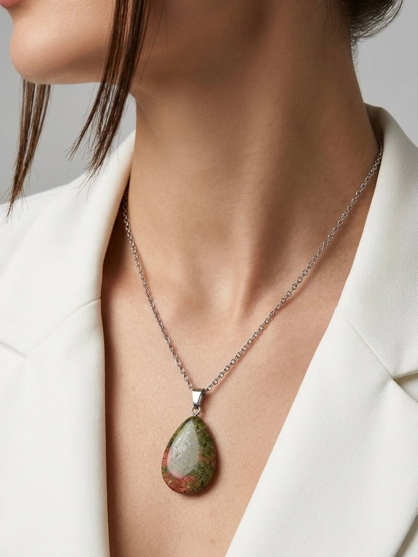 Çelik Damla Model Unakit Kolye