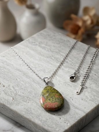 Çelik Damla Model Unakit Kolye