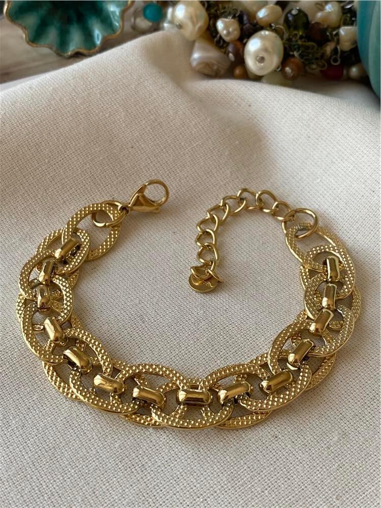 Çelik Desenli Geçmeli Bileklik