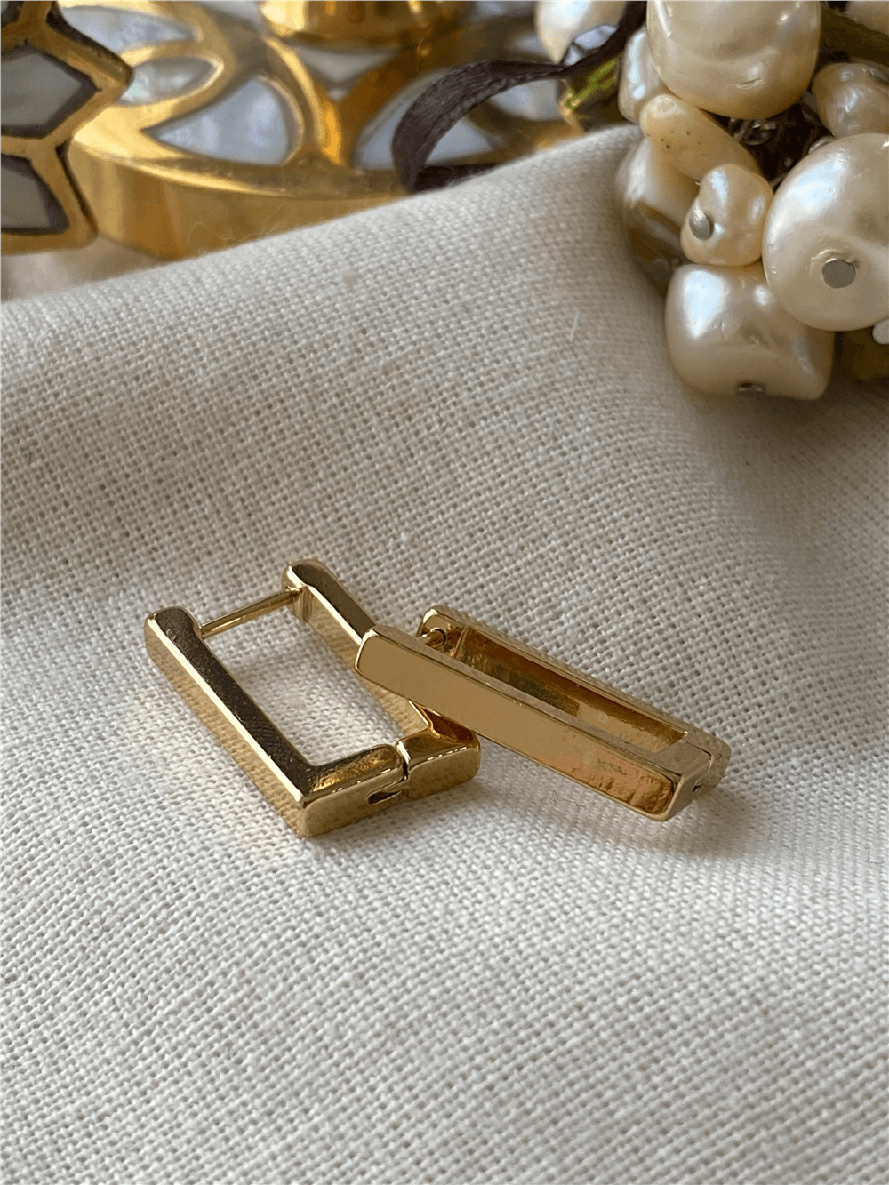 Çelik Dikdörtgen Küpe