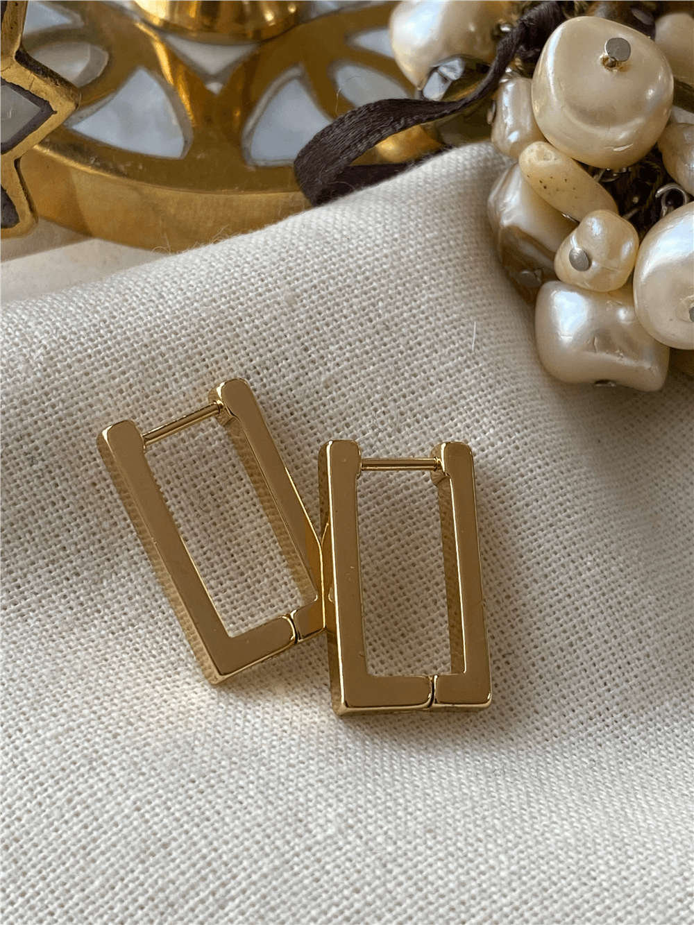 Çelik Dikdörtgen Küpe