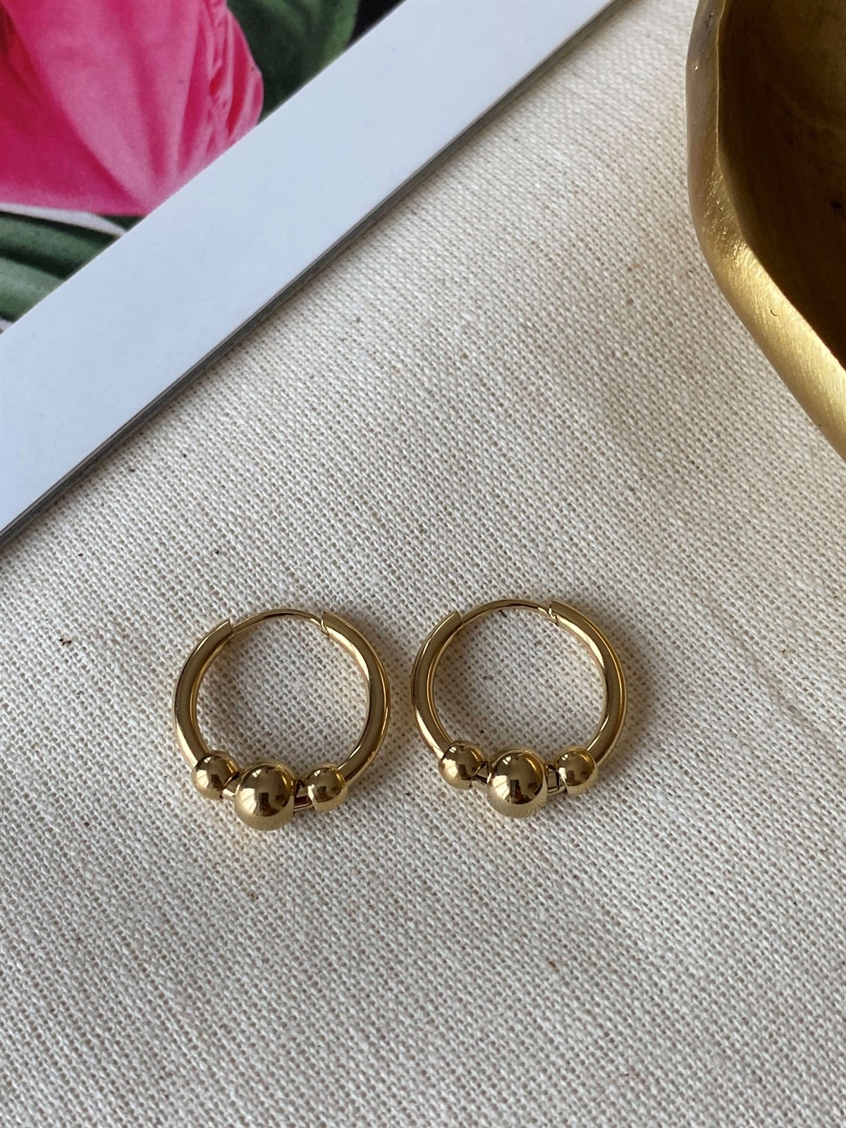 Steel Dorican Hoop Earrings