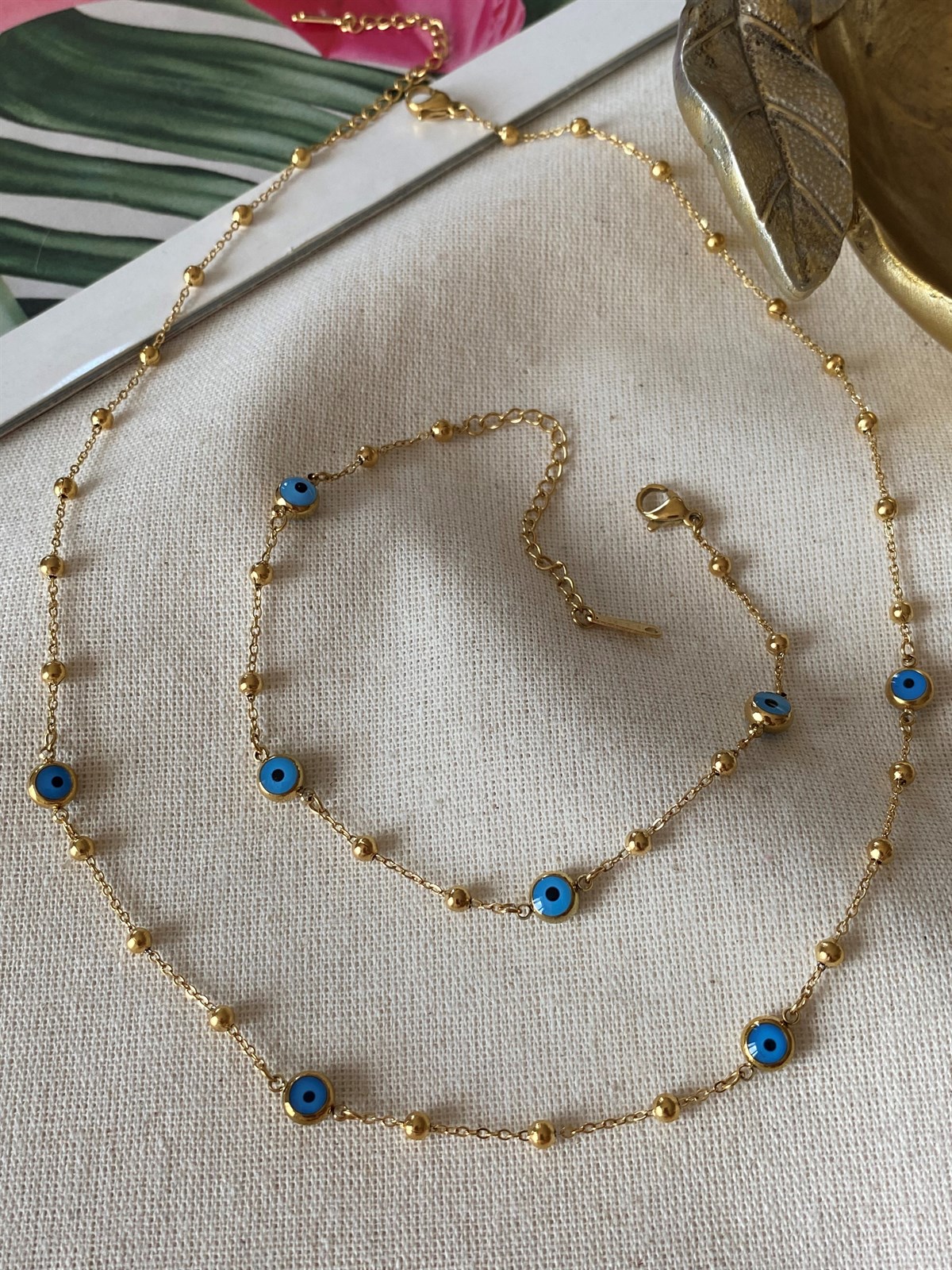 Steel Doric Evil Eye Set