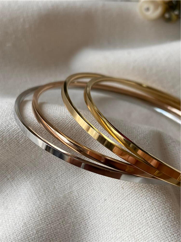 Çelik Dört Renk Ajda Bilezik Seti